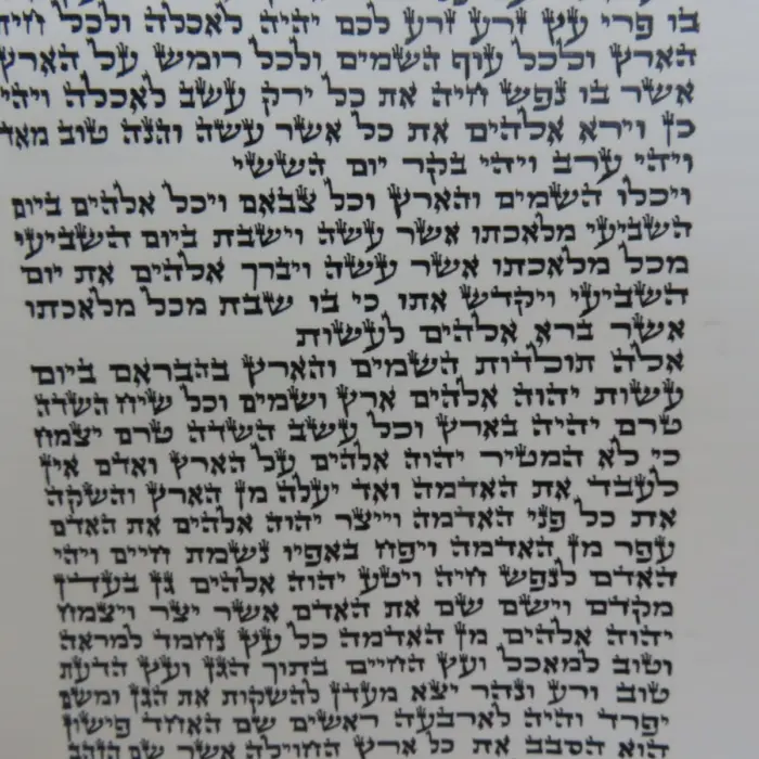 ספר תורה אשכנזי בכתב בית יוסף בגודל 30 ס״מ שנכתב על קלף בידי סופר סת״ם מוסמך